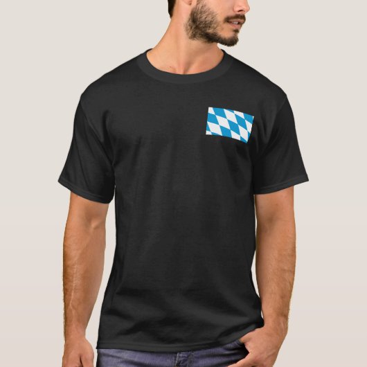 Bayerische Flagge Bayerischer T - Shirt (Vorderseite)
