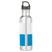 Bayerische Flagge Edelstahlflasche (Rückseite)
