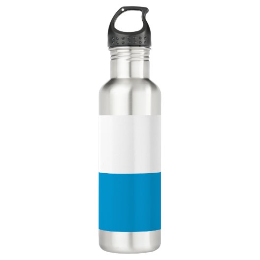 Bayerische Flagge Edelstahlflasche (Vorderseite)
