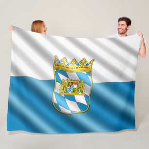 Bayerische Flagge Fleecedecke