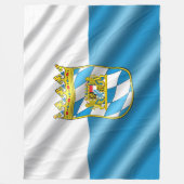 Bayerische Flagge Fleecedecke (Vorderseite)
