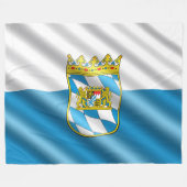 Bayerische Flagge Fleecedecke (Vorderseite (Horizontal))