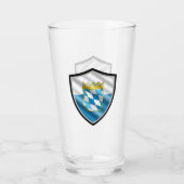 Bayerische Flagge Glas (Rückseite)