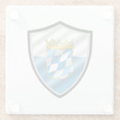 Bayerische Flagge Glasuntersetzer (Rückseite)