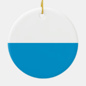 Bayerische Flagge Keramik Ornament (Hinten)