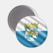 Bayerische Flagge Magnet (Vorderseite/Rückseite)