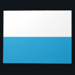 Bayerische Flagge Notizblock<br><div class="desc">In diesem Design ist die bayerische Flagge zu erkennen, die ein binneschlossener Staat Deutschlands ist und die südöstliche Ecke des Landes beherrscht. Bayern ist der größte deutsche Staat nach Landfläche. Bayerns Hauptstädte sind München (Hauptstadt und größte Stadt), Nürnberg, Augsburg, Regensburg, Würzburg, Ingolstadt, Fürth und Erlangen. Die Bayern sind traditionell stolz...</div>