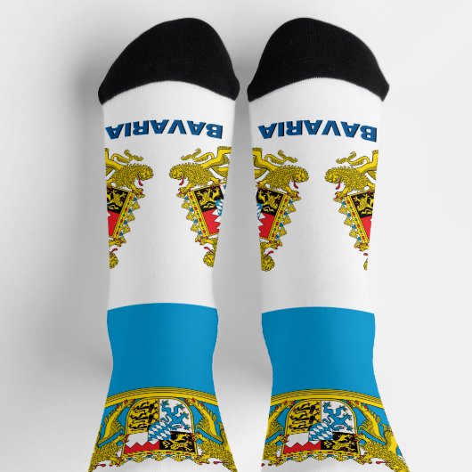 Bayerische Flagge Patriotisch, Nachhaltig Bayern Socken (Oben)