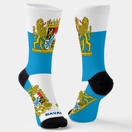 Bayerische Flagge Patriotisch, Nachhaltig Bayern Socken (Gewinkelt)