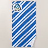 Bayerische Flagge Strandtuch (Vorderseite)