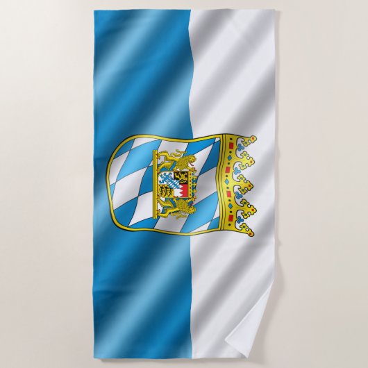Bayerische Flagge Strandtuch (Vorderseite)