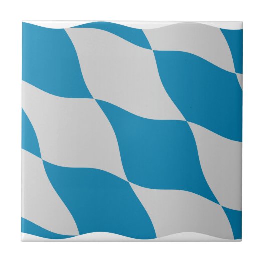 Bayerische Flagge - transparenter Hintergrund Fliese (Vorderseite)