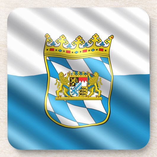 Bayerische Flagge Untersetzer (Vorderseite)