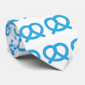Bayerische Flaggenfarben Blue Pretzel Oktoberfest Krawatte (Gerollt)