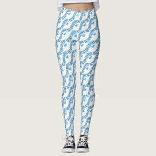 Bayerische Flaggenfarben Niedliche Oktoberfest-Leg Leggings