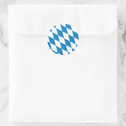 Bayerische Landflagge Runder Aufkleber (Tasche)
