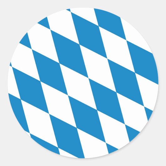 Bayerische Landflagge Runder Aufkleber (Vorderseite)