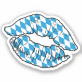 Bayerische Liebe Lipstick Aufkleber (Vorderseite)