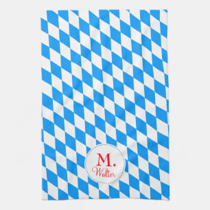 Bayerische Rauten monogrammierte Küchenhandtuch Geschirrtuch