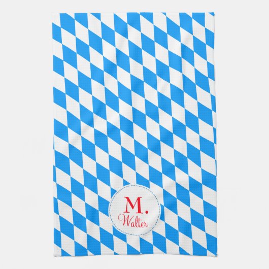 Bayerische Rundbusse, monogramiert, Küchentücher (Vertikal)