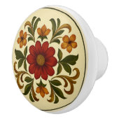 Bayerische Tole-Painting-Style-Cottage Keramikknauf (Rechts)