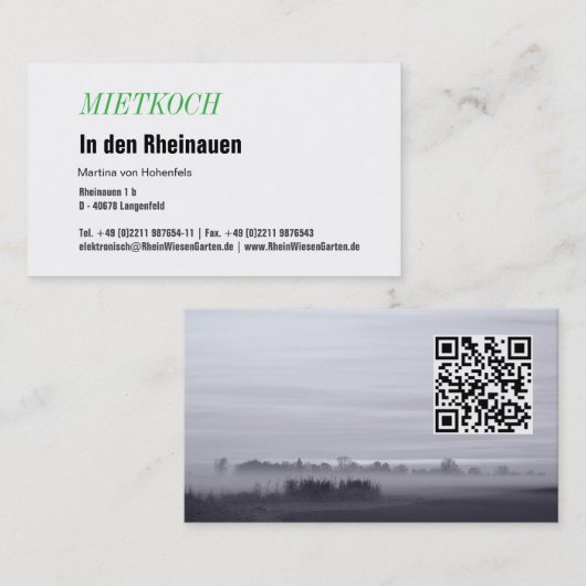 Bayerische Visitenkarte (Vorne/Hinten)
