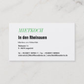 Bayerische Visitenkarte (Vorderseite)