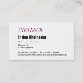 Bayerische Visitenkarte (Vorderseite)