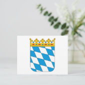 Bayerische Wappen Postkarte (Stehend Vorderseite)