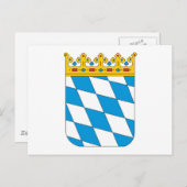 Bayerische Wappen Postkarte (Vorne/Hinten)