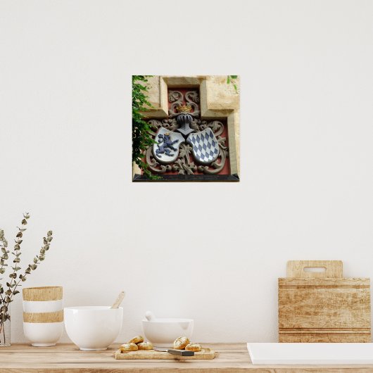 Bayerische Wappendecke Poster (Küche)