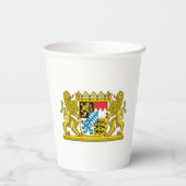 Bayerische Wappenwappen Pappbecher (Rückseite)