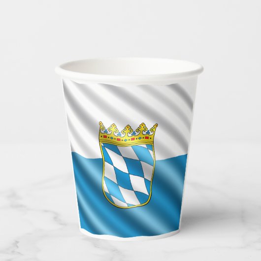 Bayerische Wappenwappen Pappbecher (Vorderseite)