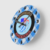 Bayerischer Amerikaner Bierstein Runde Wanduhr (Winkel)