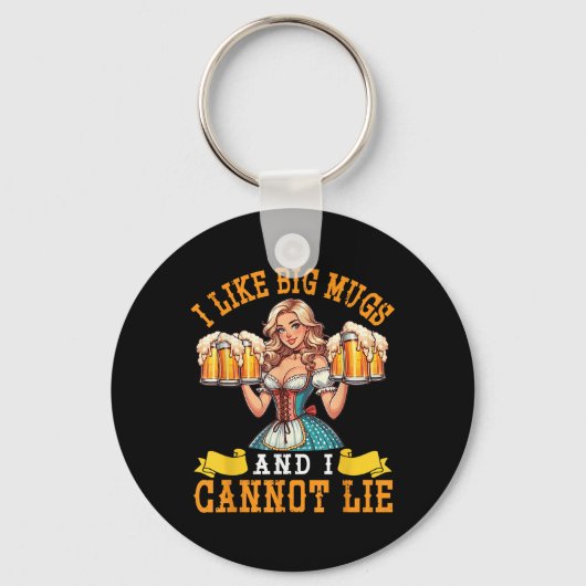 Bayerischer Biermädchen Ich mag große Tasse und ic Schlüsselanhänger (Vorderseite)