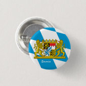 Bayerischer Knopf, patriotische bayerische Flaggen Button (Vorne & Hinten)