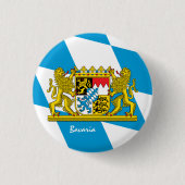 Bayerischer Knopf, patriotische bayerische Flaggen Button (Vorderseite)