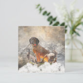 Bayerisches Berghaus, Kunst Dankeskarte (Stehend Vorderseite)