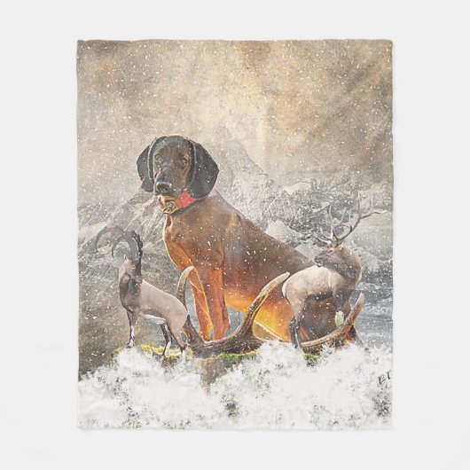 Bayerisches Berghaus, Kunst Fleecedecke (Vorderseite)