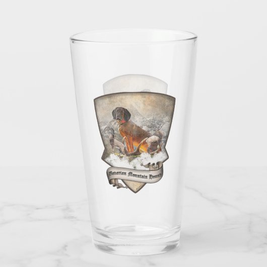 Bayerisches Berghaus, Kunst Glas (Rückseite)