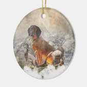 Bayerisches Berghaus, Kunst Keramik Ornament (Links)