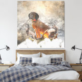 Bayerisches Berghaus, Kunst Leinwanddruck (Insitu (Schlafzimmer))