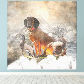 Bayerisches Berghaus, Kunst Leinwanddruck (Insitu (Holzboden))