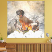 Bayerisches Berghaus, Kunst Leinwanddruck (Insitu (Wohnzimmer))