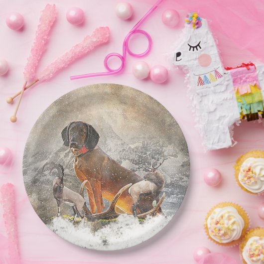 Bayerisches Berghaus, Kunst Pappteller (Party)