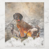 Bayerisches Berghaus, Kunst Weinetikett (Einzelnes Label)