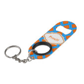 Bayerisches Blau Mini Flaschenöffner (Vorderseite Schrägansicht)