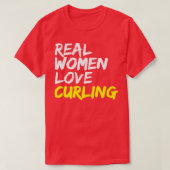 Bayerisches Curling Team Real Women Liebe Curling T-Shirt (Design vorne)