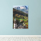 Bayerisches Dorf, Deutschland Leinwanddruck (Insitu (Holzboden))