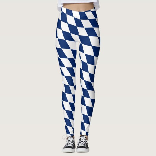 Bayerisches Flaggenmuster Leggings (Vorderseite)